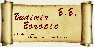 Budimir Borotić vizit kartica
